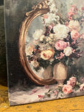 Floral canvas art print, Vintage home decor