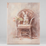 Bunny canvas art print, Easter home decor, Spring art