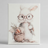 Bunny canvas art print, Easter home decor, Spring art