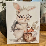 Bunny canvas art print, Easter home decor, Spring art