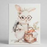 Bunny canvas art print, Easter home decor, Spring art