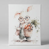 Bunny canvas art print, Easter home decor, Spring art