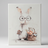 Bunny canvas art print, Easter home decor, Spring art
