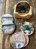 Coaster Set, Coastal home decor