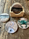 Coaster Set, Coastal home decor