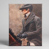Horse rider canvas art print, Equestrian home decor