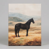 Western horse landscape canvas art print, Equestrian home decor