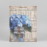 Amazing Grace printed canvas art with hydrangeas