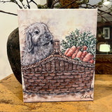 Bunny canvas art print, Easter home decor