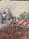 Bunny canvas art print, Easter home decor