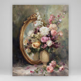Floral canvas art print, Vintage home decor