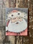 Santa Clause home decor, Original canvas art print