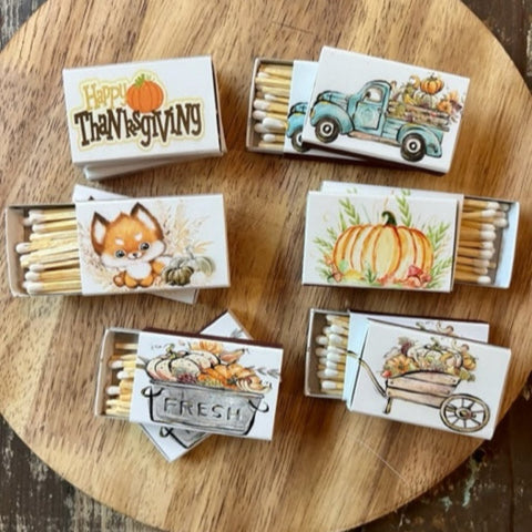 Fall matchbox, set of 6