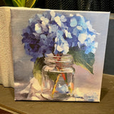 Hydrangeas floral canvas art print
