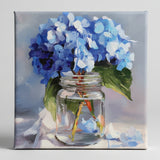 Hydrangeas floral canvas art print