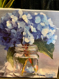 Hydrangeas floral canvas art print