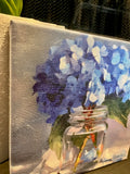 Hydrangeas floral canvas art print