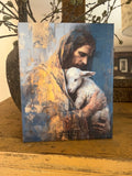 Jesus holding a Lamb Christian canvas art print