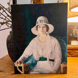 Vintage woman Portrait canvas art print