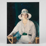 Vintage woman Portrait canvas art print