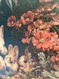 Bunny family in  flowers