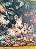 Bunny family in  flowers