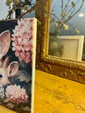 Bunnies in pink flowers