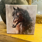 Equestrian canvas art print, horse home decor