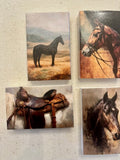 Equestrian art set of 6 matchboxes