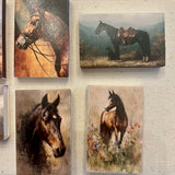 Equestrian art set of 6 matchboxes