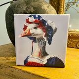 Americana canvas art print, whimsical home decor