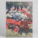 America The Beautiful song lyrics floral canvas art print