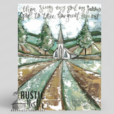 Then Sings My Soul hymn lyrics canvas art print, Christian Home Decor