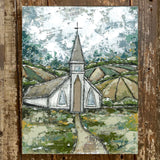 Country Church on rolling hills