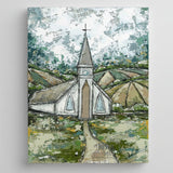 Country Church on rolling hills