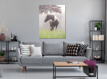 Load image into Gallery viewer, Foggy morning Canvas art Print, Horse wall hanging
