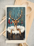 Christmas Reindeer kitchen towel