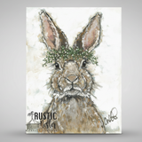 Easter bunny canvas art print, spring home decor, nature art, Rabbit art