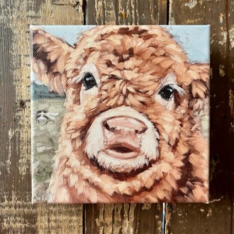 cow print canvas art home decor,