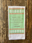 front view funny clark griswold "surprised eddie?" hand towel