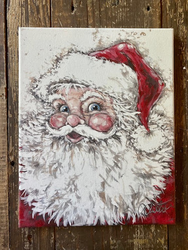 Jolly Santa Claus Christmas Canvas Art Print